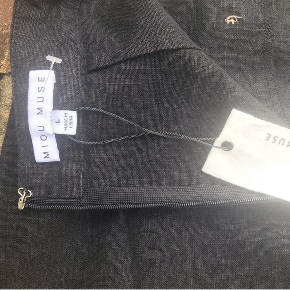 NWT Miou Muse Linen Mini Skirt - Picture 7 of 8